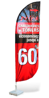 Porte drapeaux publicitaire